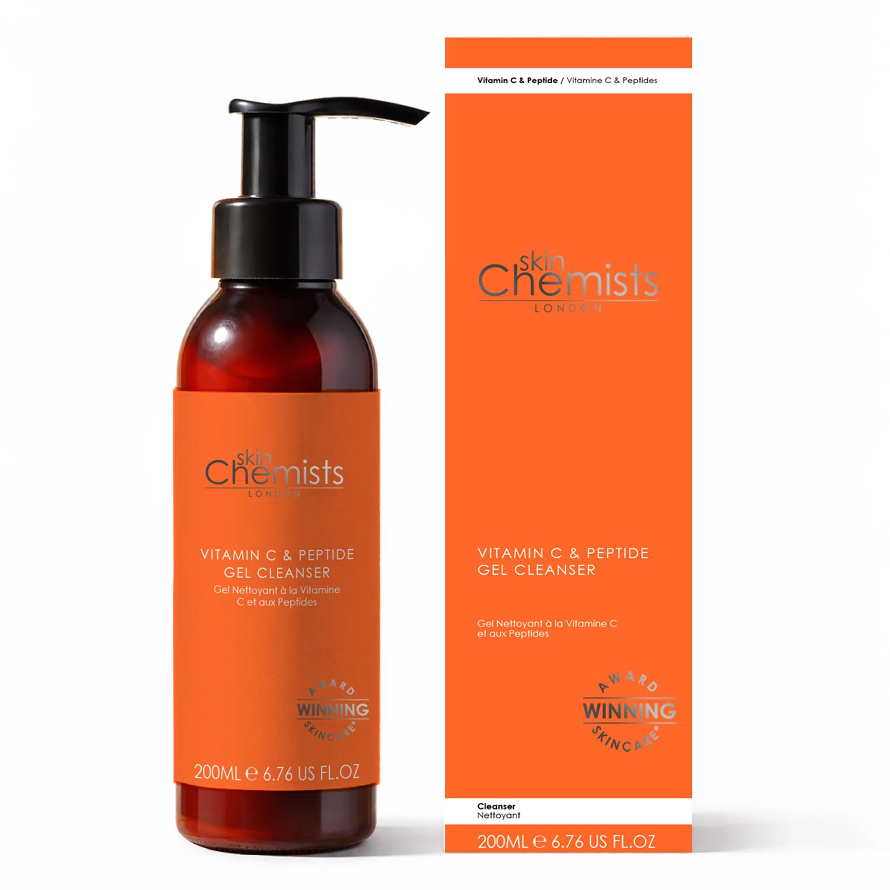 skinChemists Vitamin C & Peptide Anti-Ageing Gel Cleanser 200ml