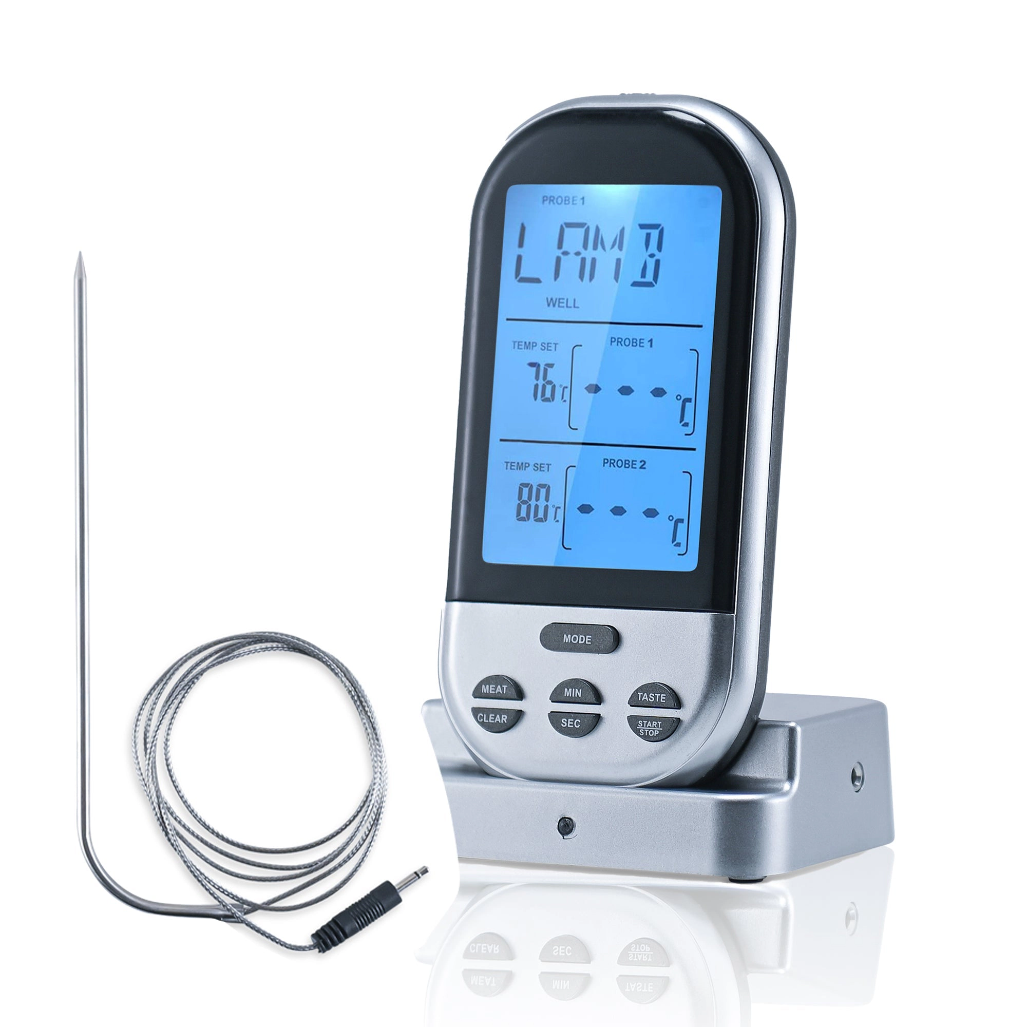 Cheer Collection Wireless Digital Food Thermometer for Kitchen Baking and Cookin