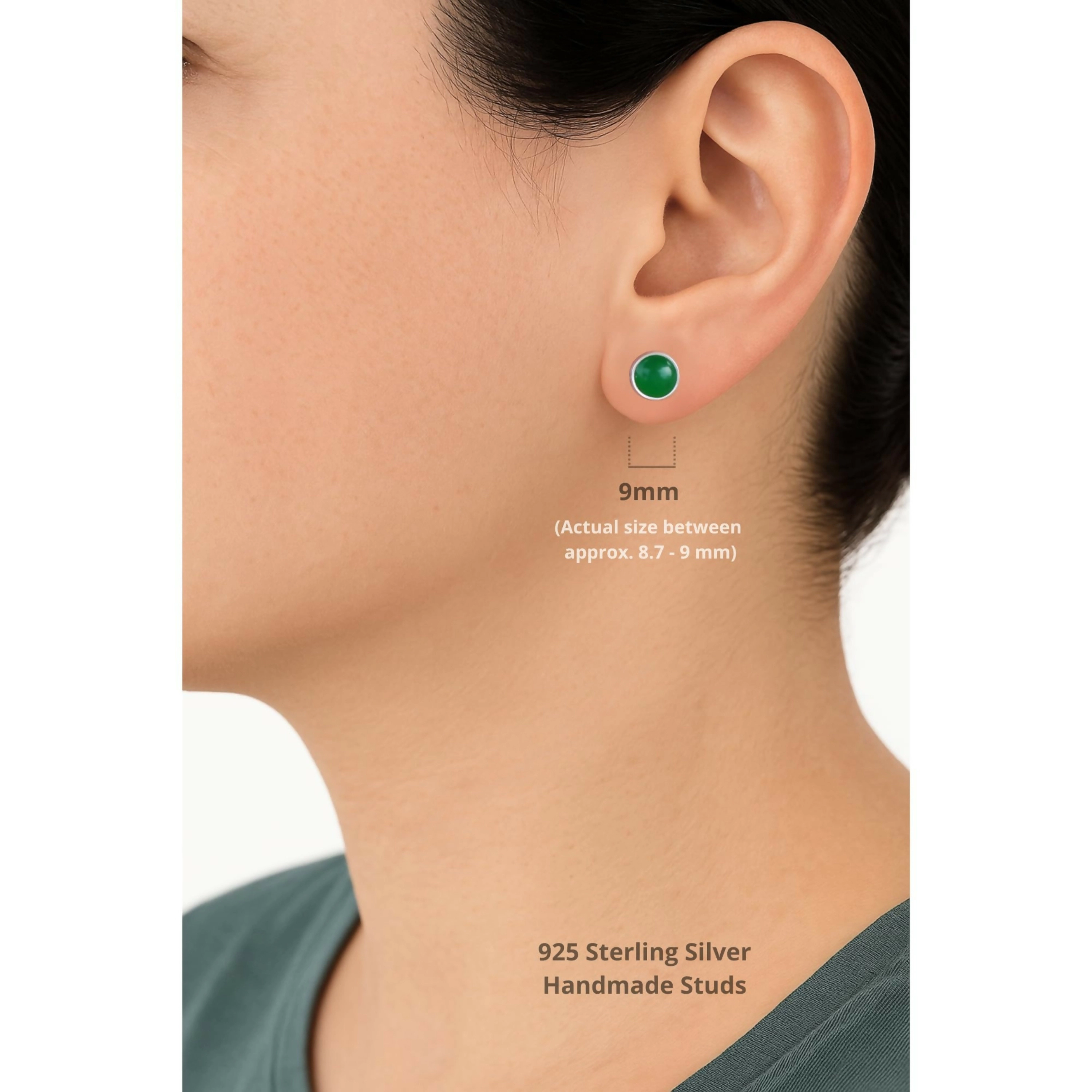 Wear Sierra Unisex Sterling Silver Handmade Stud Earrings