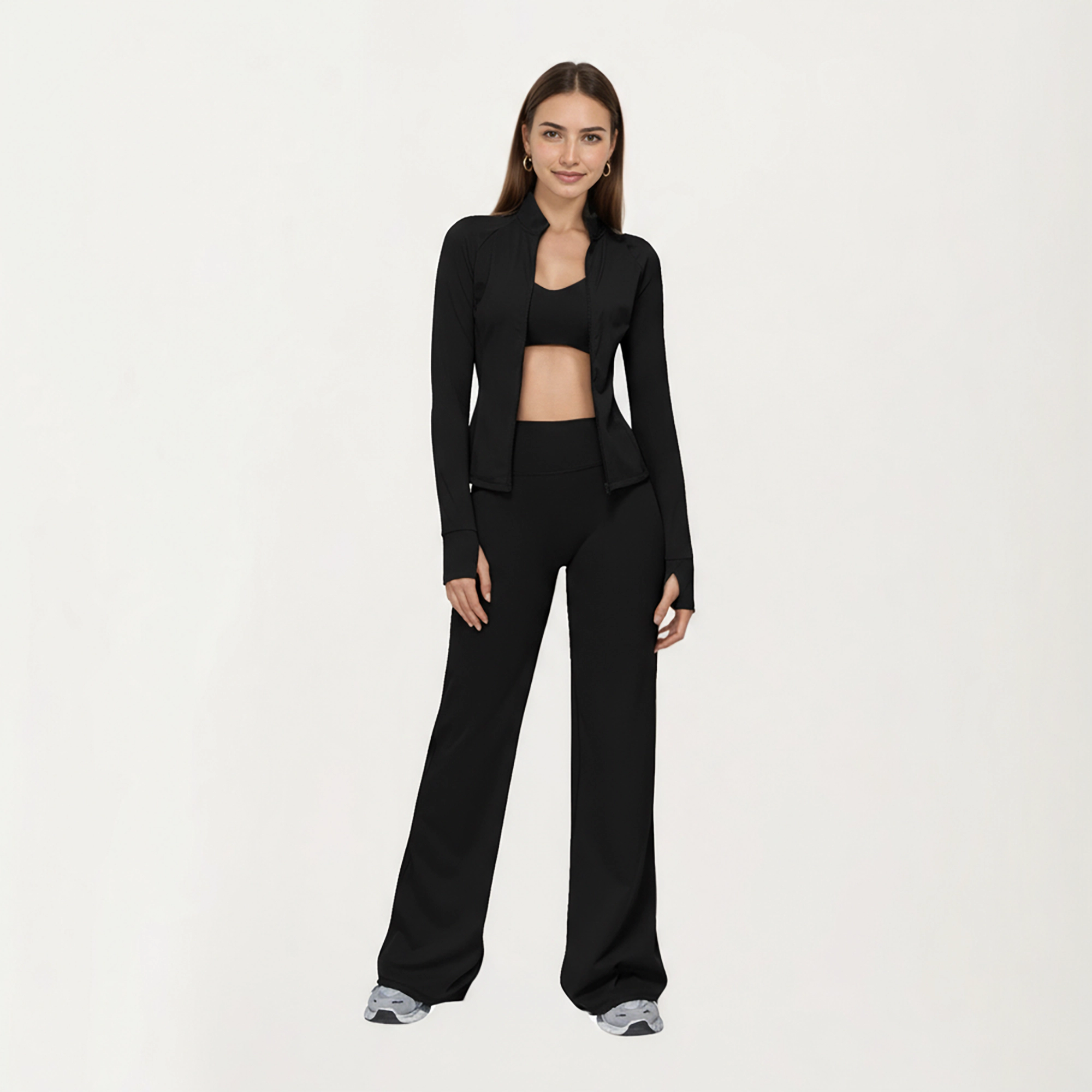 Anna-Kaci Women's High-Waist Flare Yoga Pants with Stretch Fabric and Smooth Compression Fit