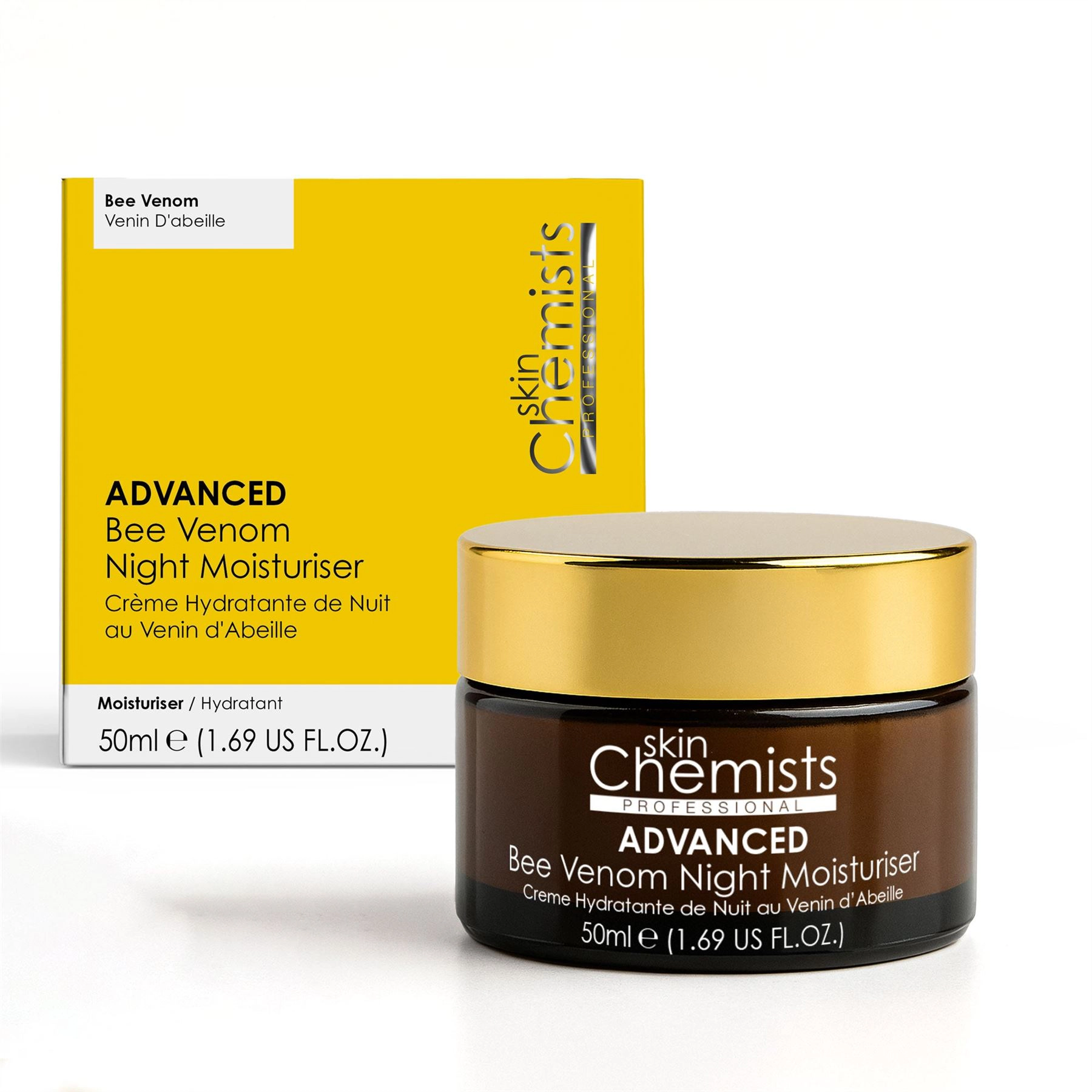 skinChemists SC Advanced Bee Venom Night Moisturiser 50ml - Anti-Aging Firming & Wrinkle Smoothing Cream