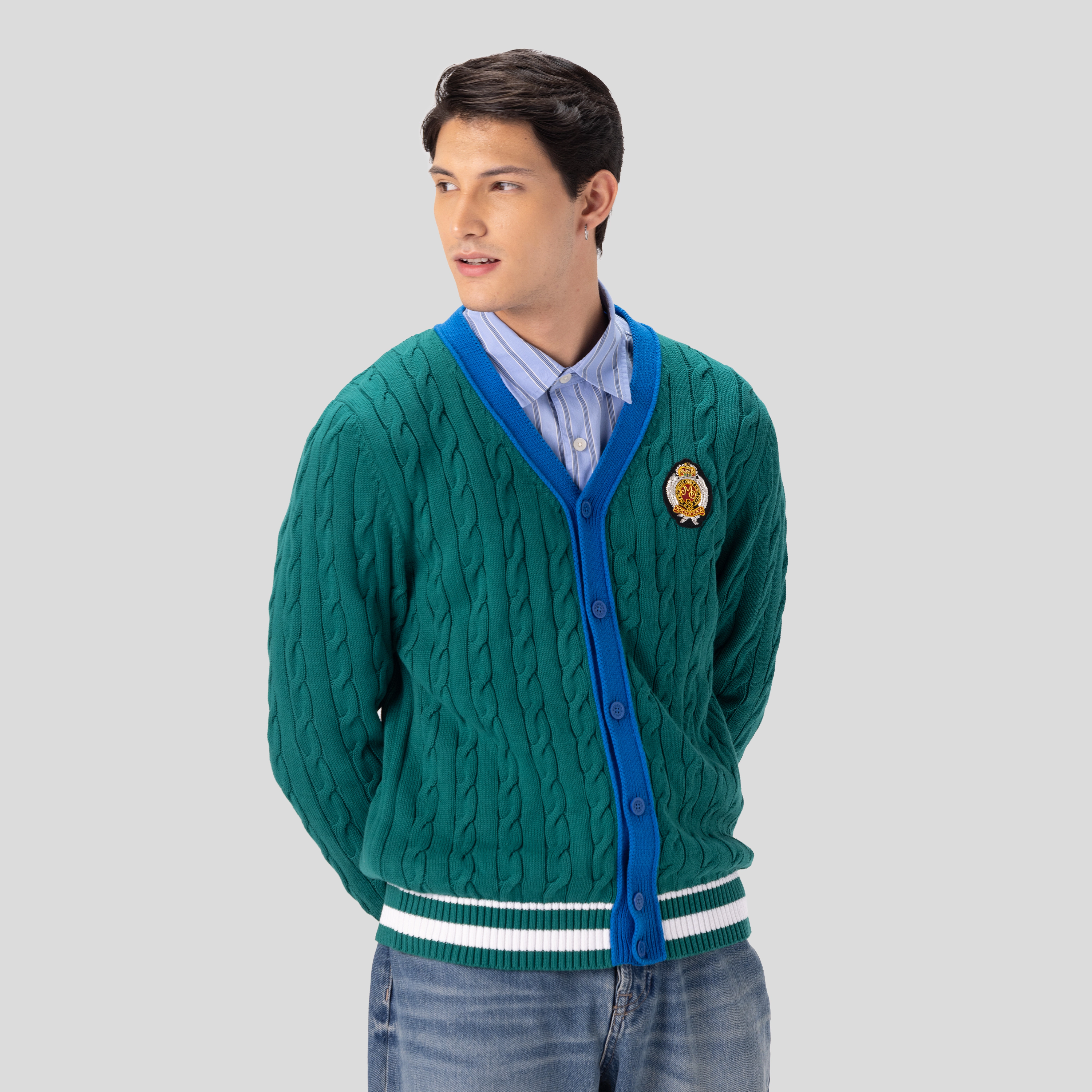 Members Only Men's Cable Knit Cardigan