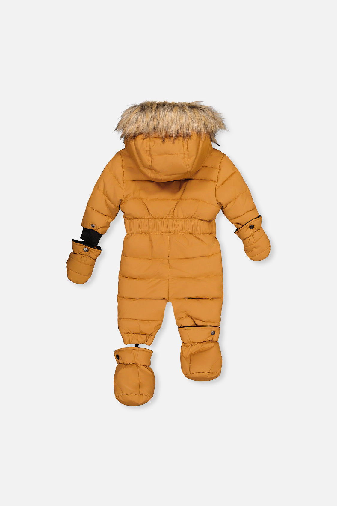 Deux par Unisex Original One Piece Puffy Snowsuit with Removable Mittens and Boots