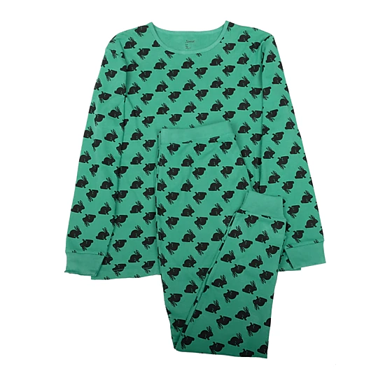 Leveret Men's 2-Piece Cotton Snug Fit Easter Bunny Pajama Set