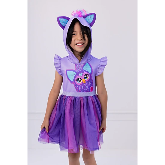 Furby Girls' Cosplay Hooded Tutu Dress