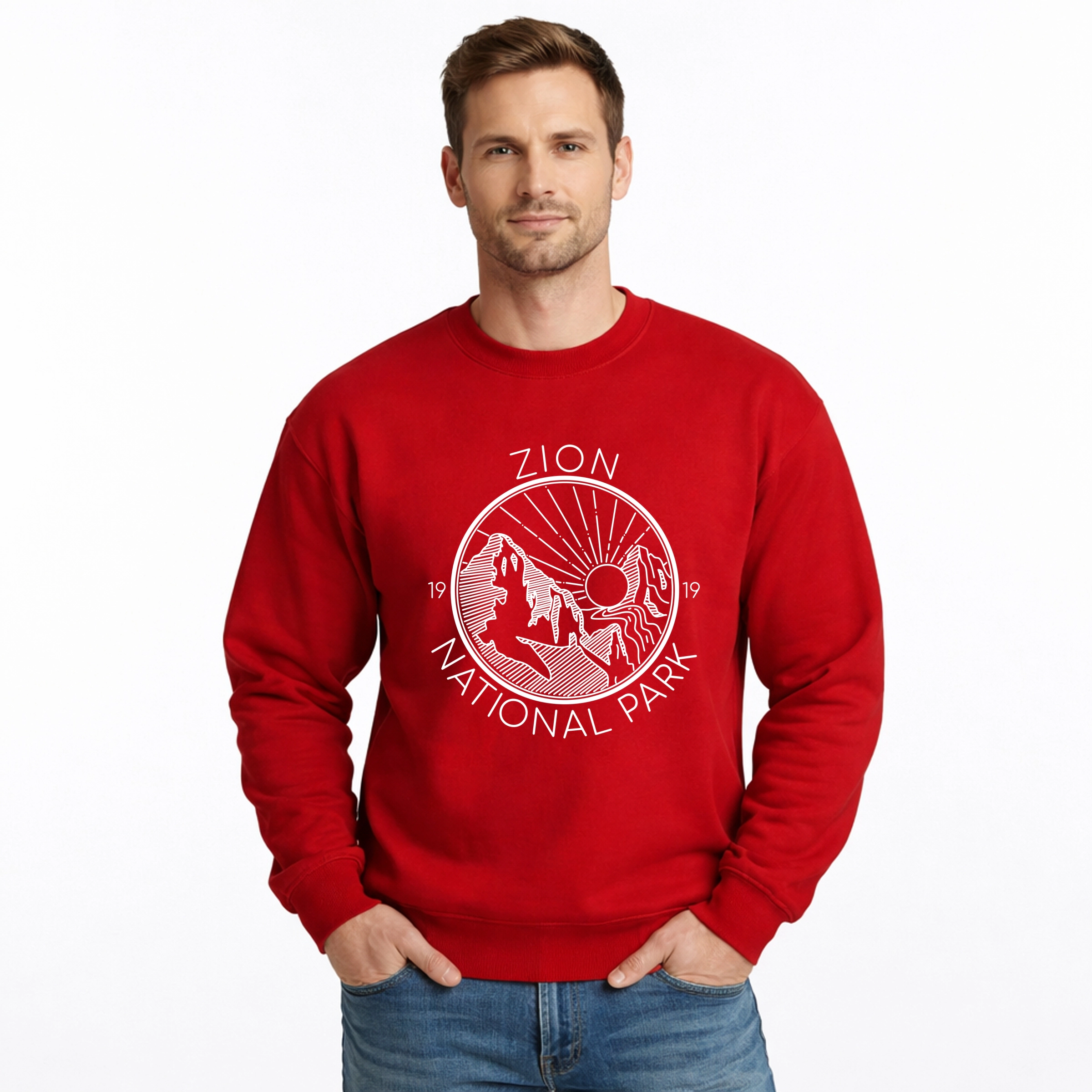 Simply Sage Market - Zion National Park Men's Graphic Sweatshirt