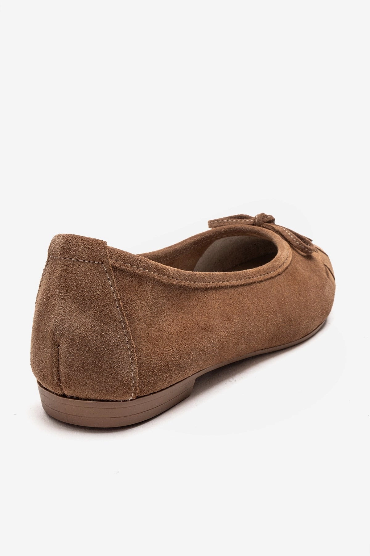 Forever & Always Womens Nopos Leather Cap Toe Ballet Flats
