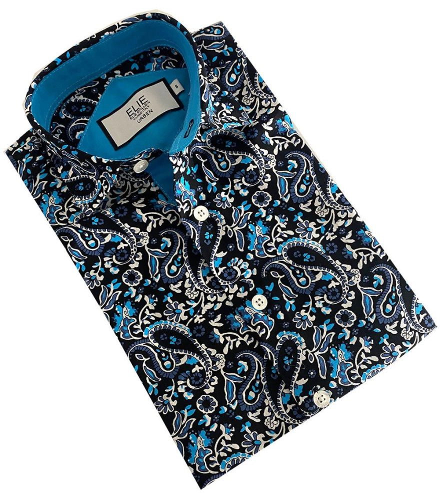 Elie Balleh Boys Slim Fit Paisley Shirt