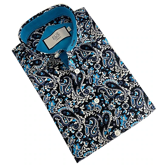Elie Balleh Boys Slim Fit Paisley Shirt