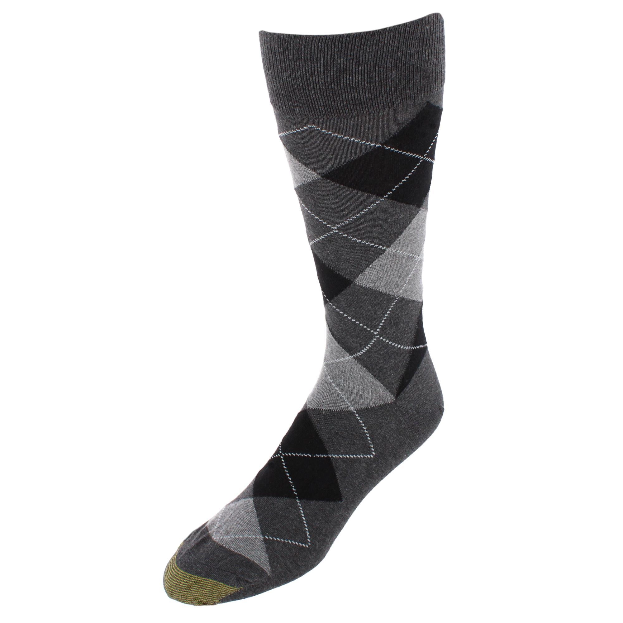 Gold Toe Men's Carlyle Argyle Crew Dress Socks (Pack of 3)