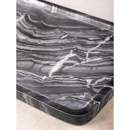 GAURI KOHLI Frontier Black Marble Tray