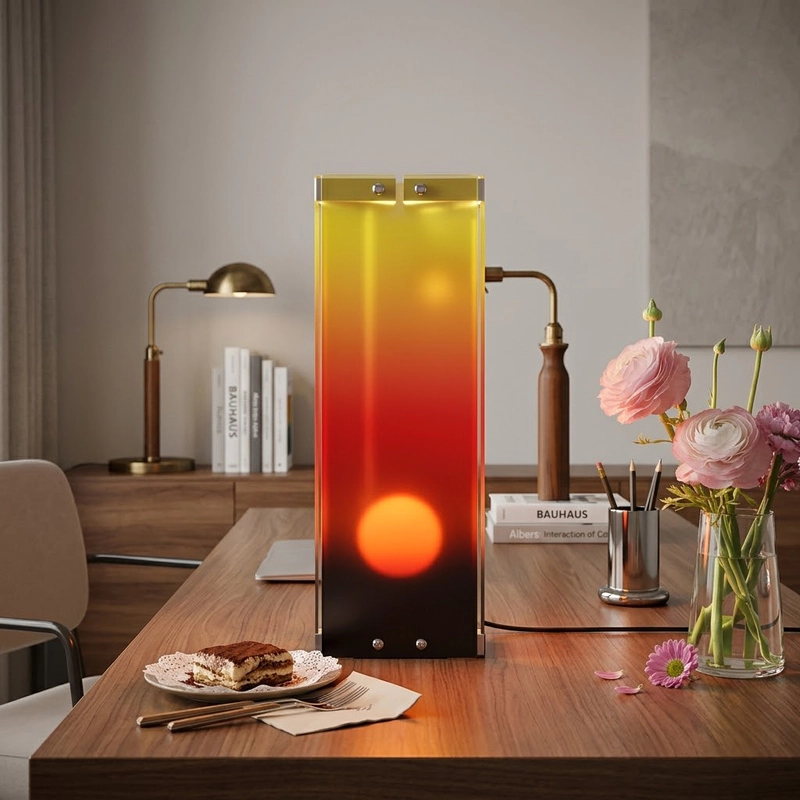 EP Light Modern Triangular Table Lamp with LED Lighting