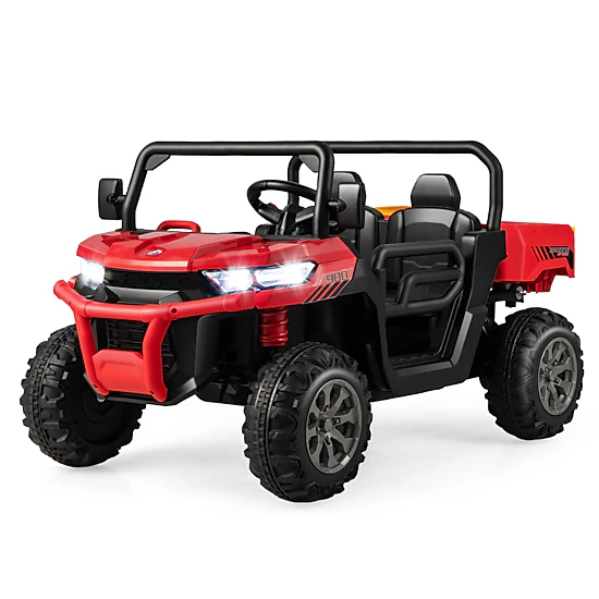 SUGIFT 2-Seater Kids Ride On Dump Truck with Automatic Tilting Bed and ...