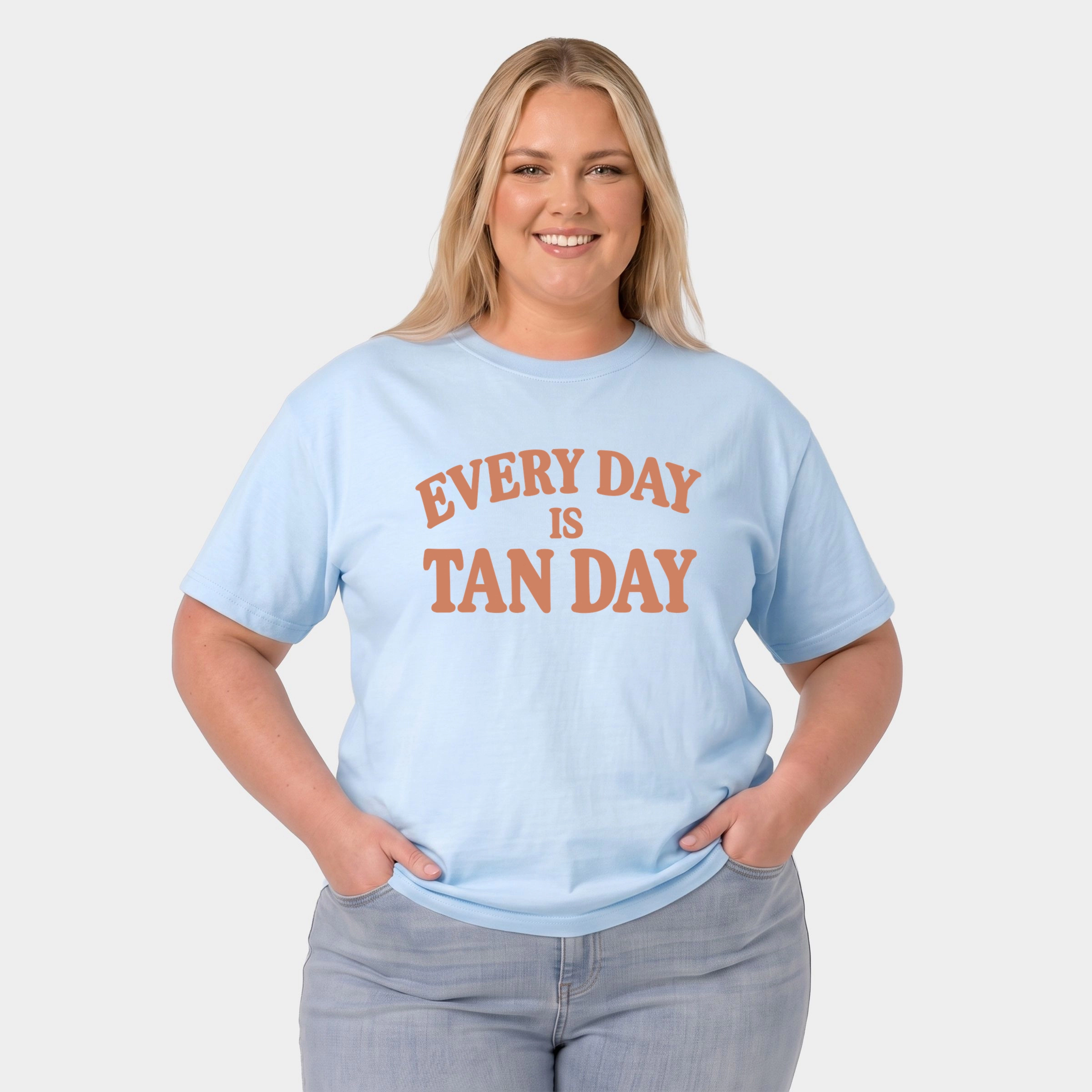 Simply Sage Market - Women's Plus Garment Dyed Tee Every Day Is Tan