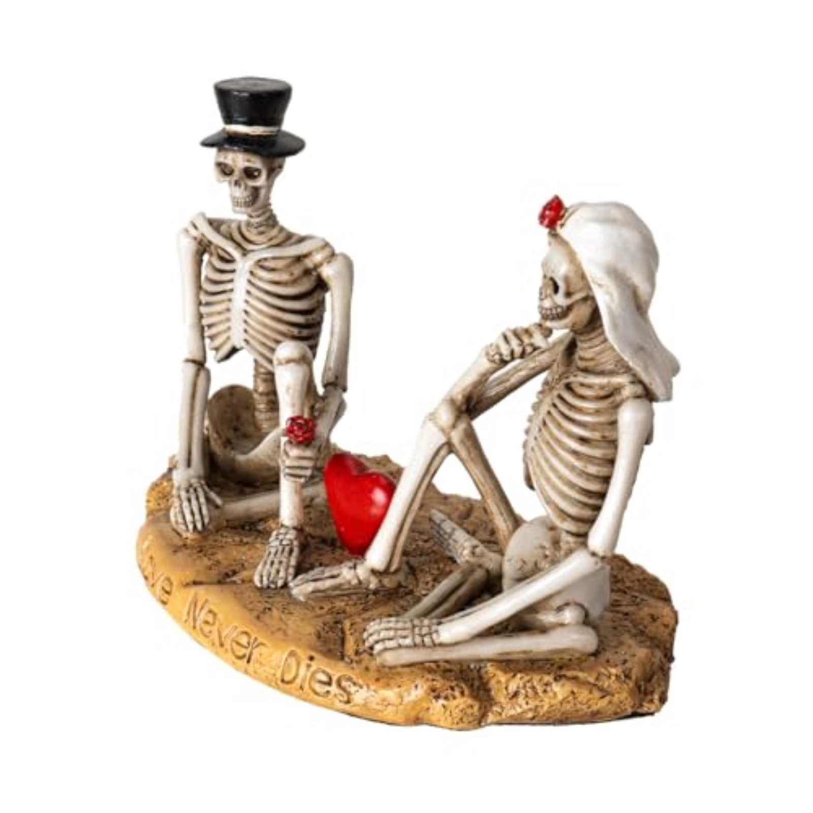 Pacific Giftware Eternal Love Skeleton Couple Figurine Wedding Gothic Decor Piece for Romantic Occasions 4.13 inch