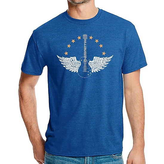 LA Pop Art Men's Cotton/Poly Blend Word Art T-Shirt - Country Female Singers