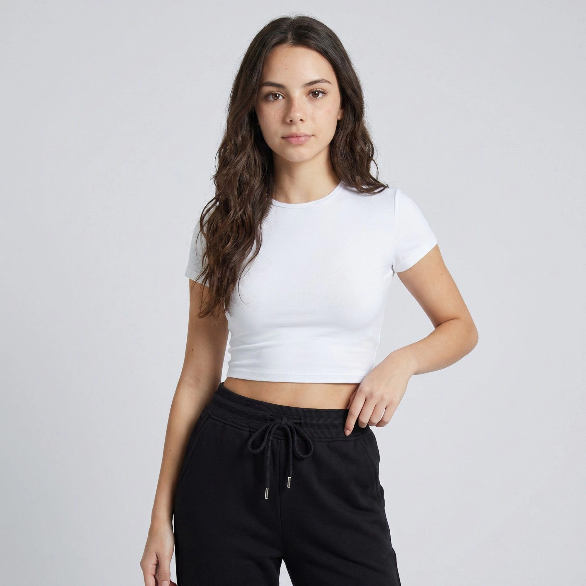 Anna-Kaci Women's High-Waist Drawstring Wide-Leg Pants with Elastic Waistband Soft Knit and Relaxed Straight Fit