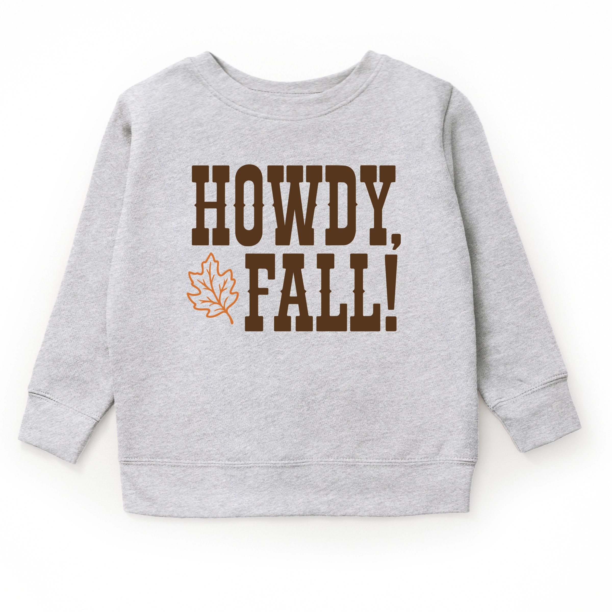 The Juniper Shop - Youth Graphic Sweatshirt Howdy Fall Leaf