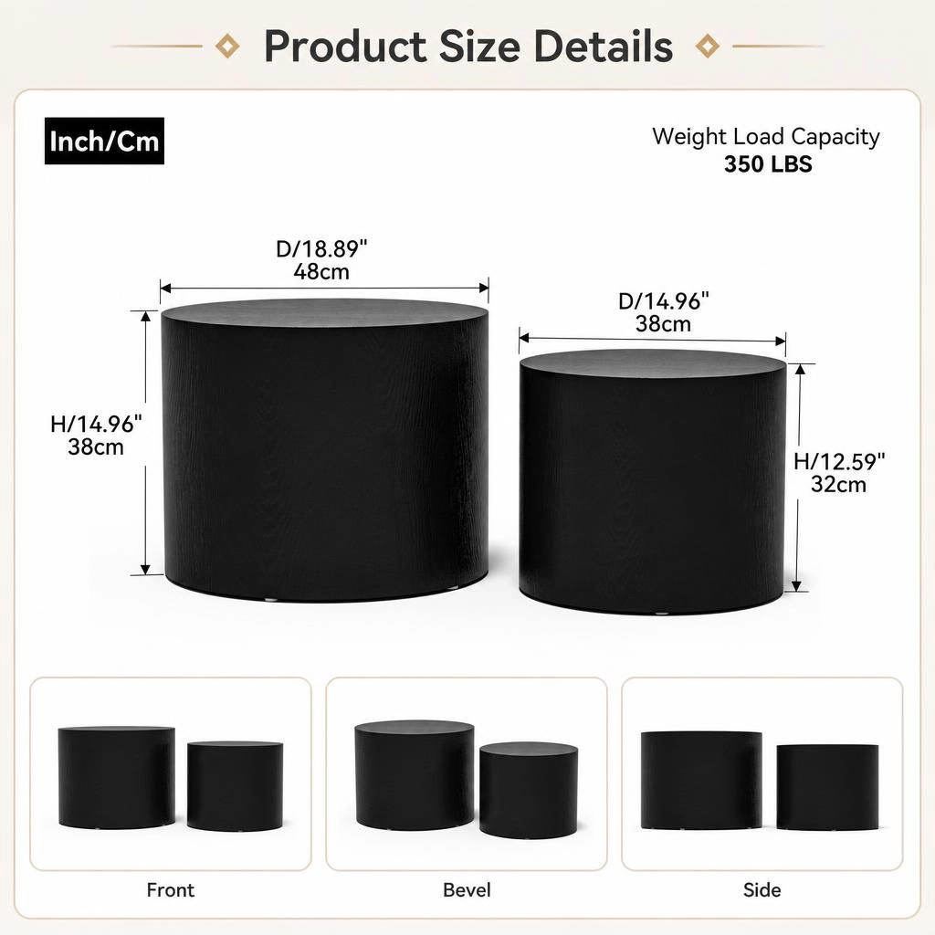 GOODSILO Square Compact Low Profile Accent End Table