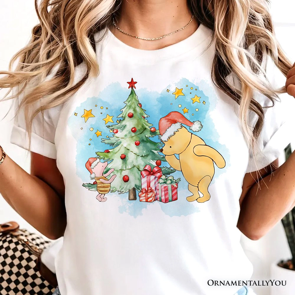 OrnamentallyYou Womens Christmas With Winnie-The-Pooh And Friends 1926 T-Shirt