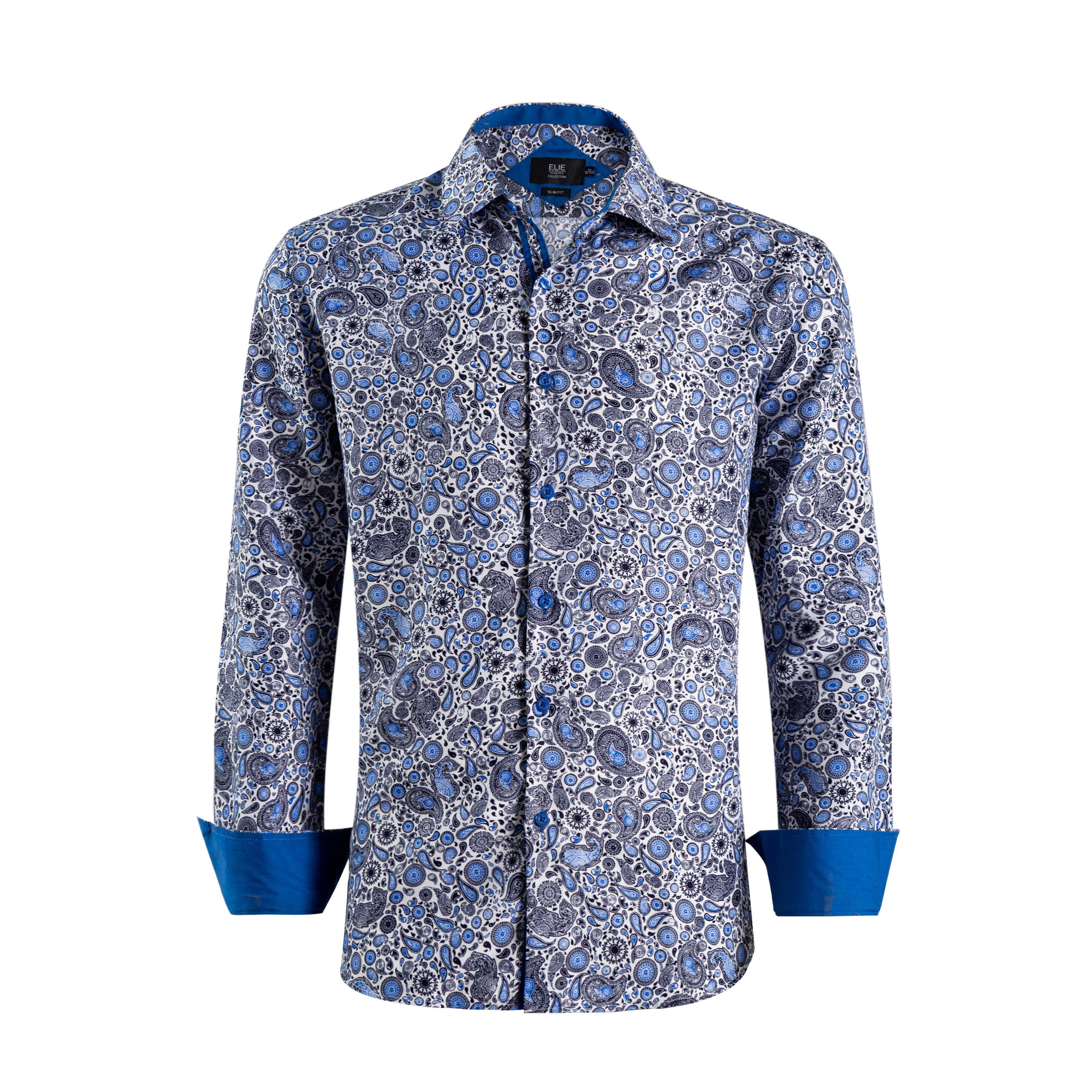 Elie Balleh Boys Slim Fit Elegant Paisley Print Shirt