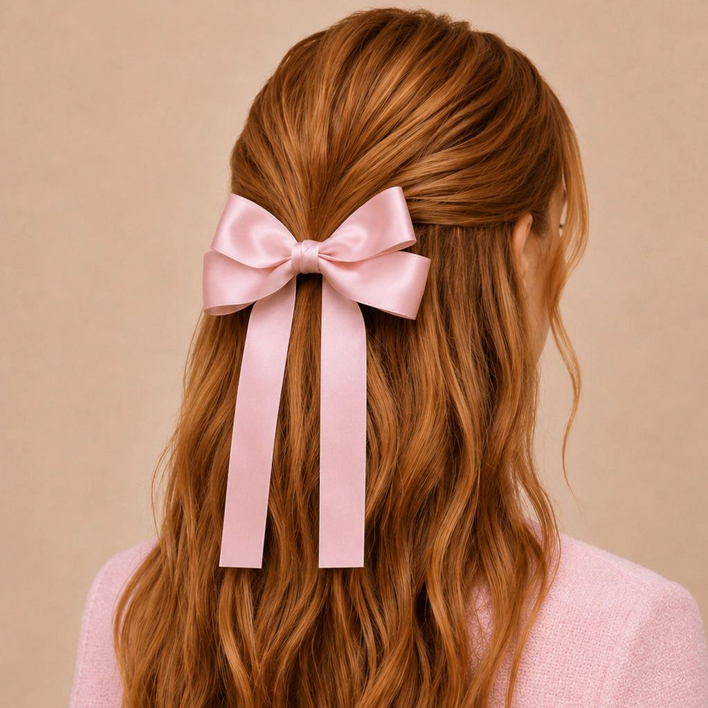Puttisu Girls Classic Long Ribbon Bow Clip Gift Set