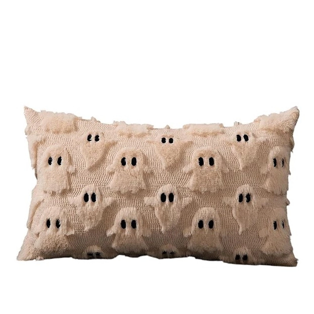 ACPJR Halloween Ghost Pillow Covers 2-Pack Double-Sided Plush Throw Cases 18x18