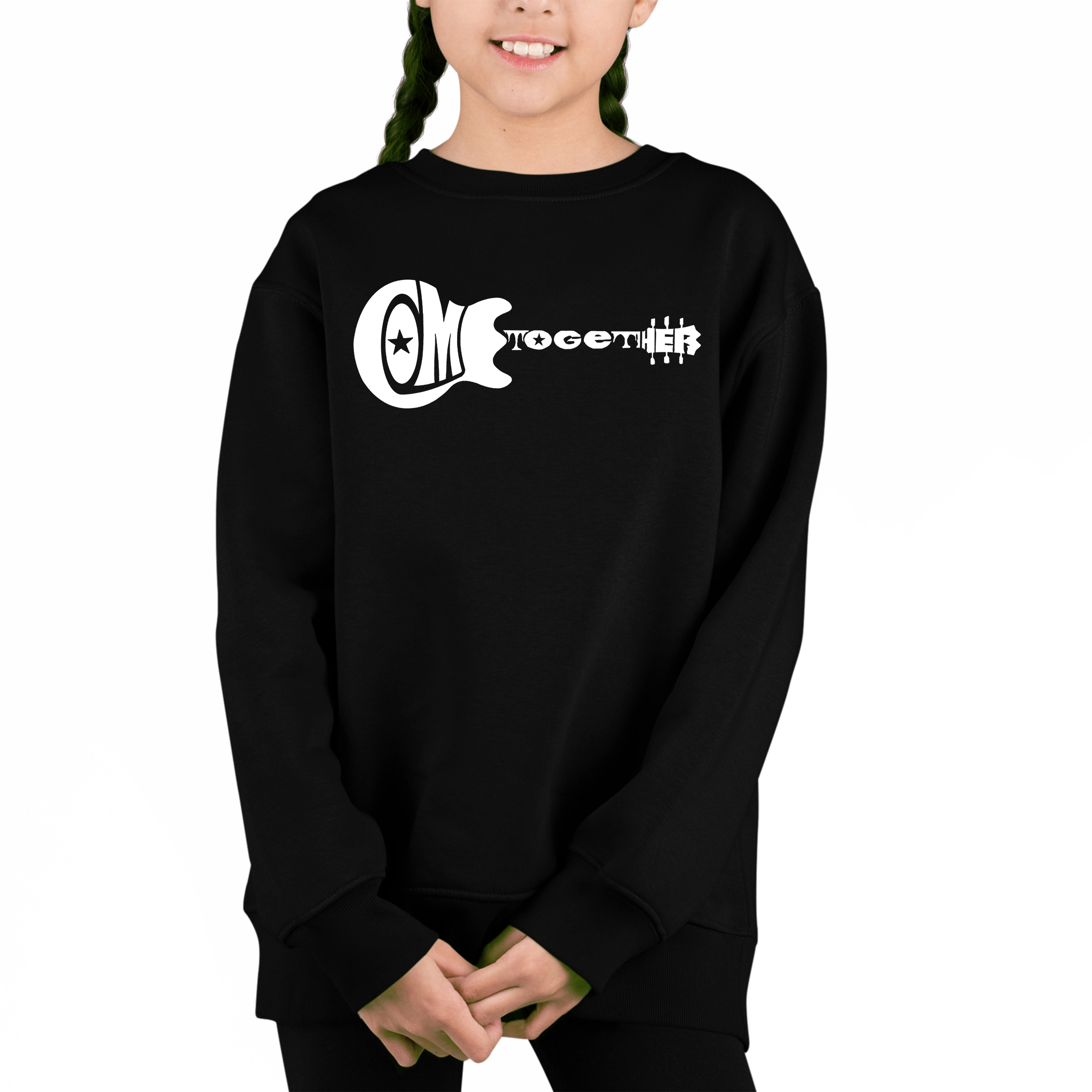 LA Pop Art Girl's Word Sweatshirt - Come Together