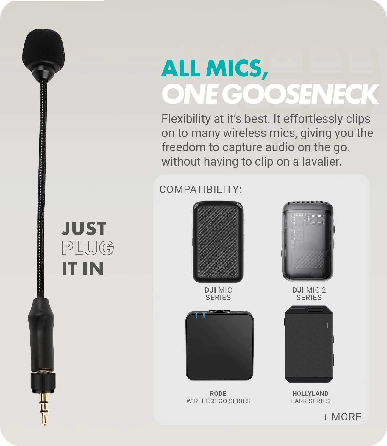 Movo MV-M101 Gooseneck Omnidirectional Lavalier Microphone