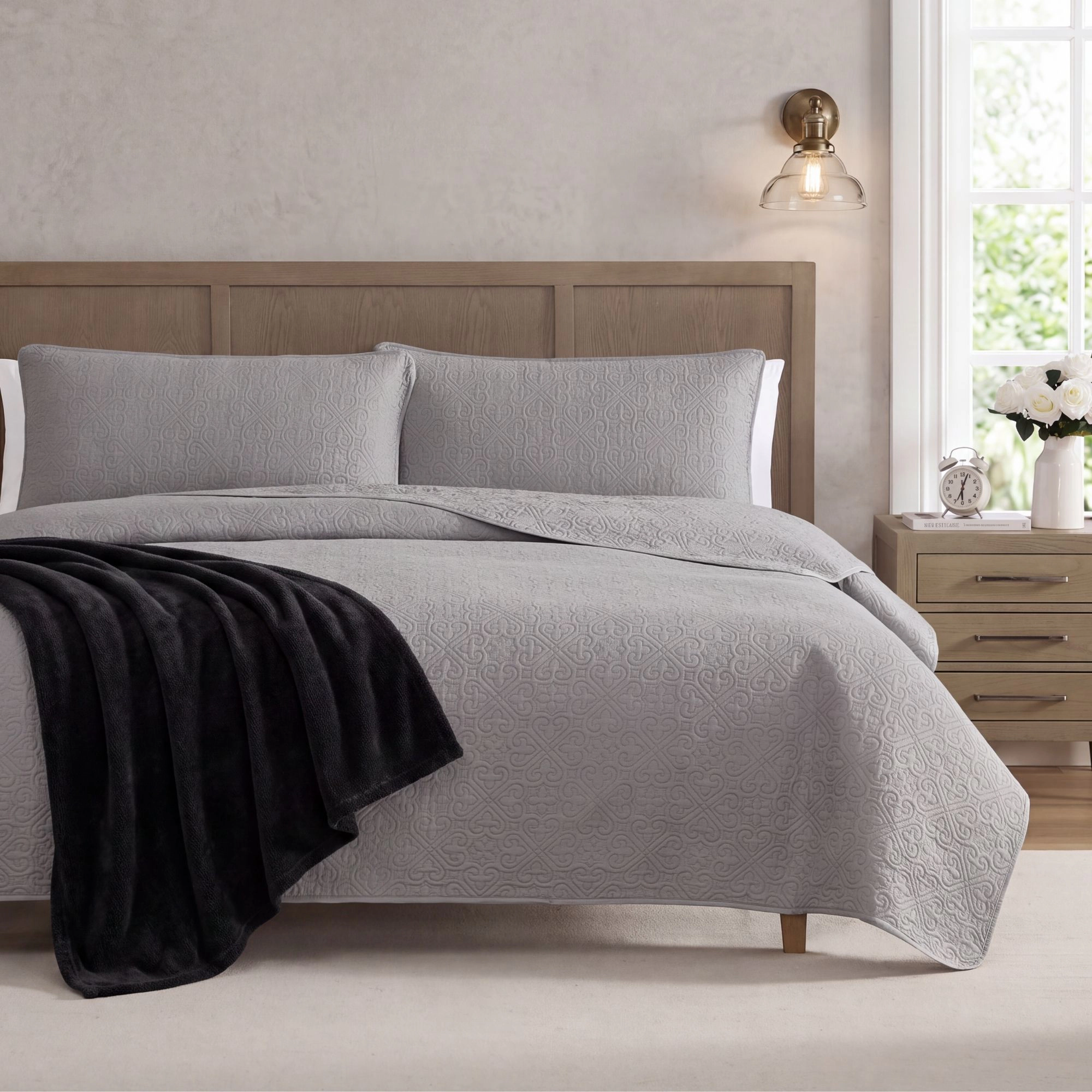 HLC.ME Lorenzo - 3 Piece Quilt Set, Lightweight Bedspread Coverlet Set