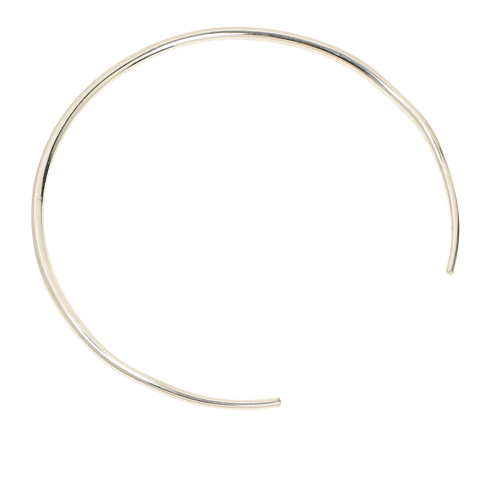 SOHI Women's Metallic Silver the Shackle Torque Necklace