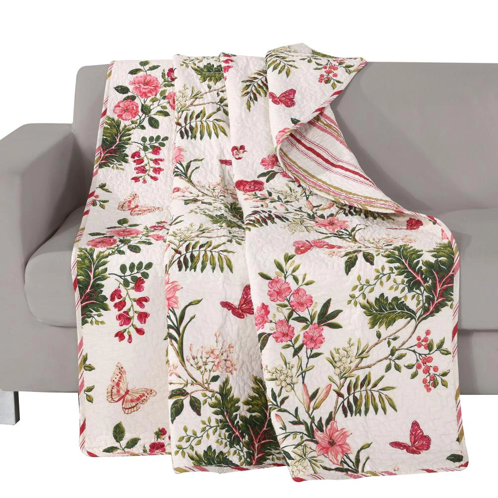 Greenland Home Fashion Butterflies Accessory Throw Blanket - Multi 50x60"