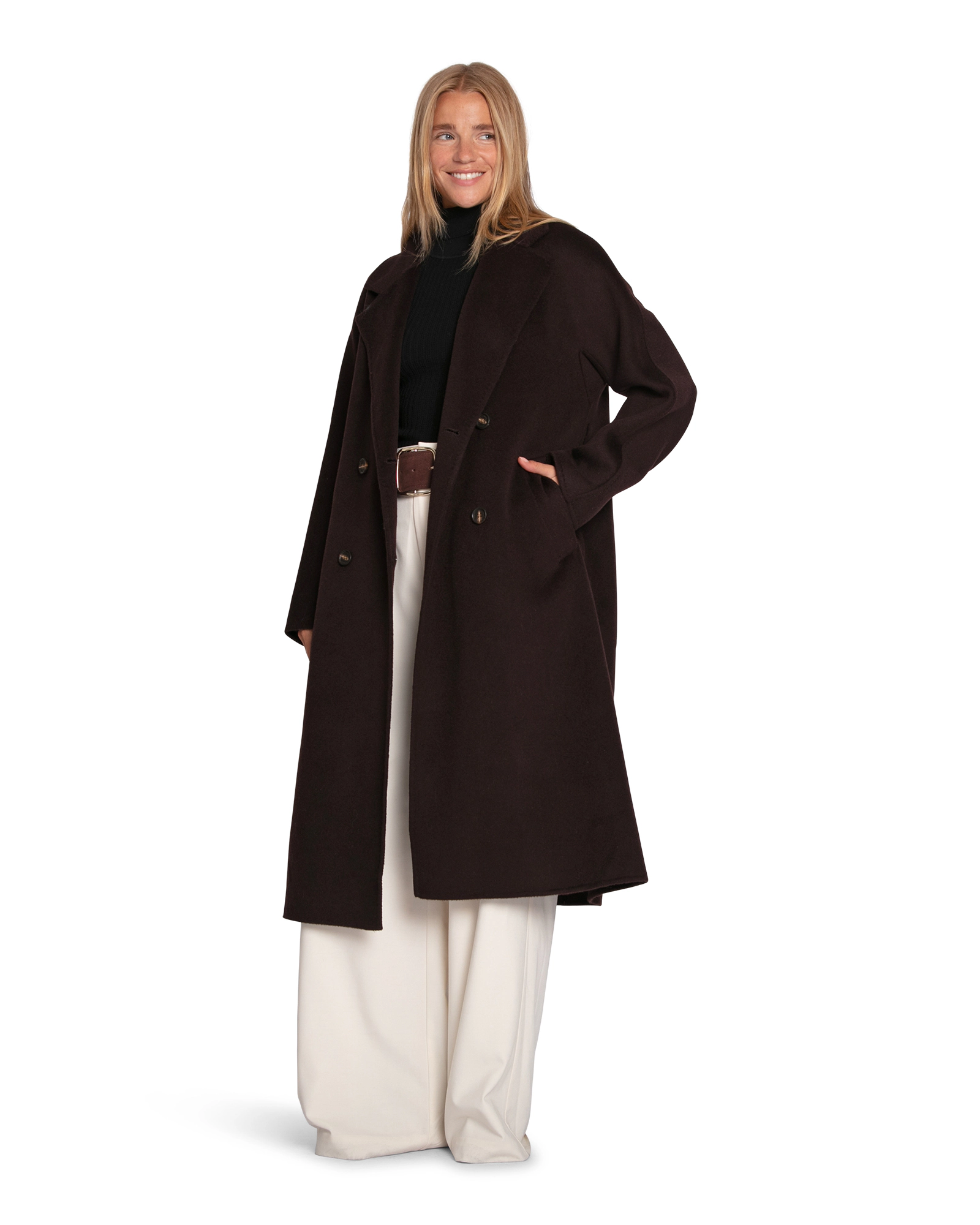 Belle & Bloom Womens Real Love Classic Double Breasted Coat