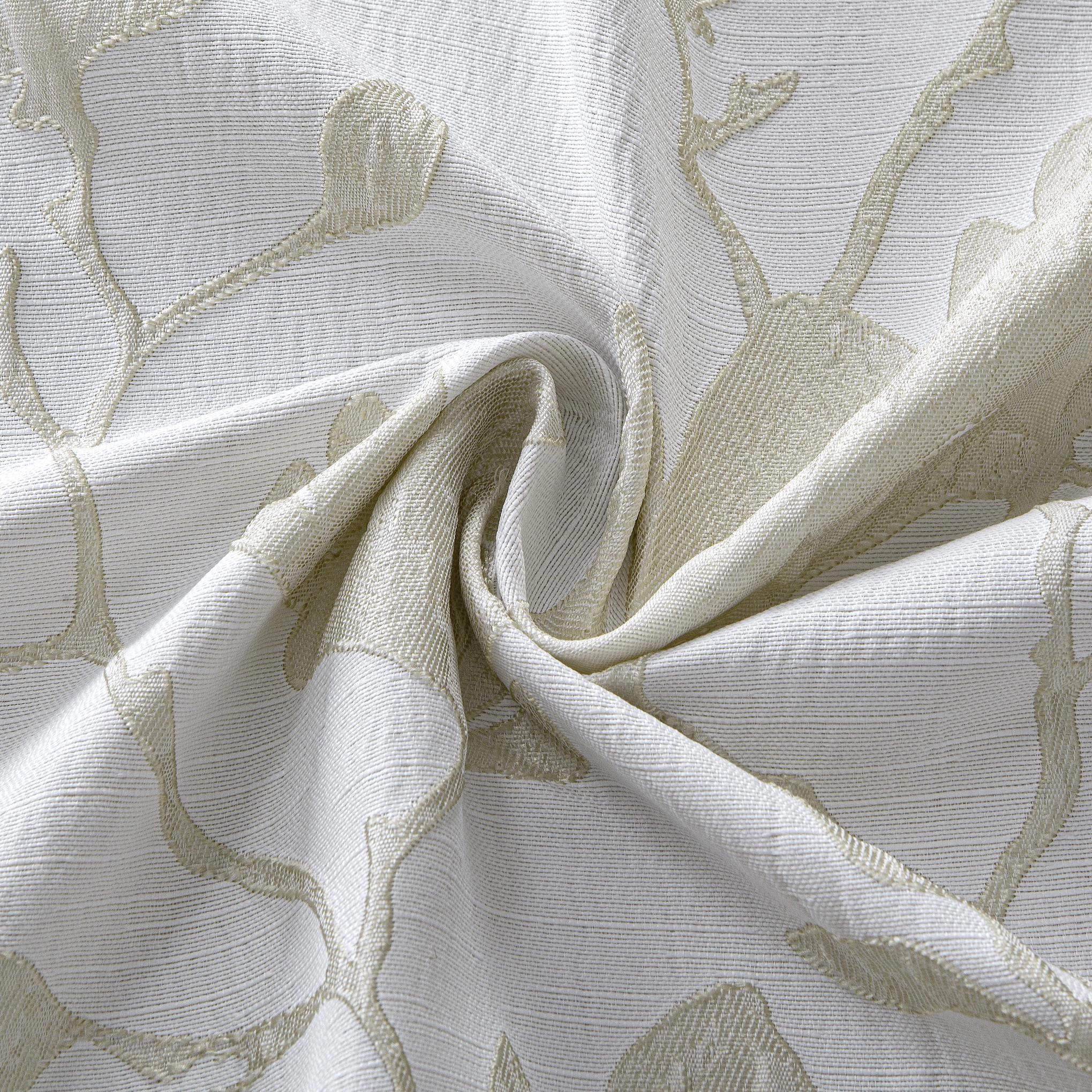 Dainty Home Samantha Botanical Leaf Textured Soft Polyester Fabric Shower Curtain, 72" x 72"
