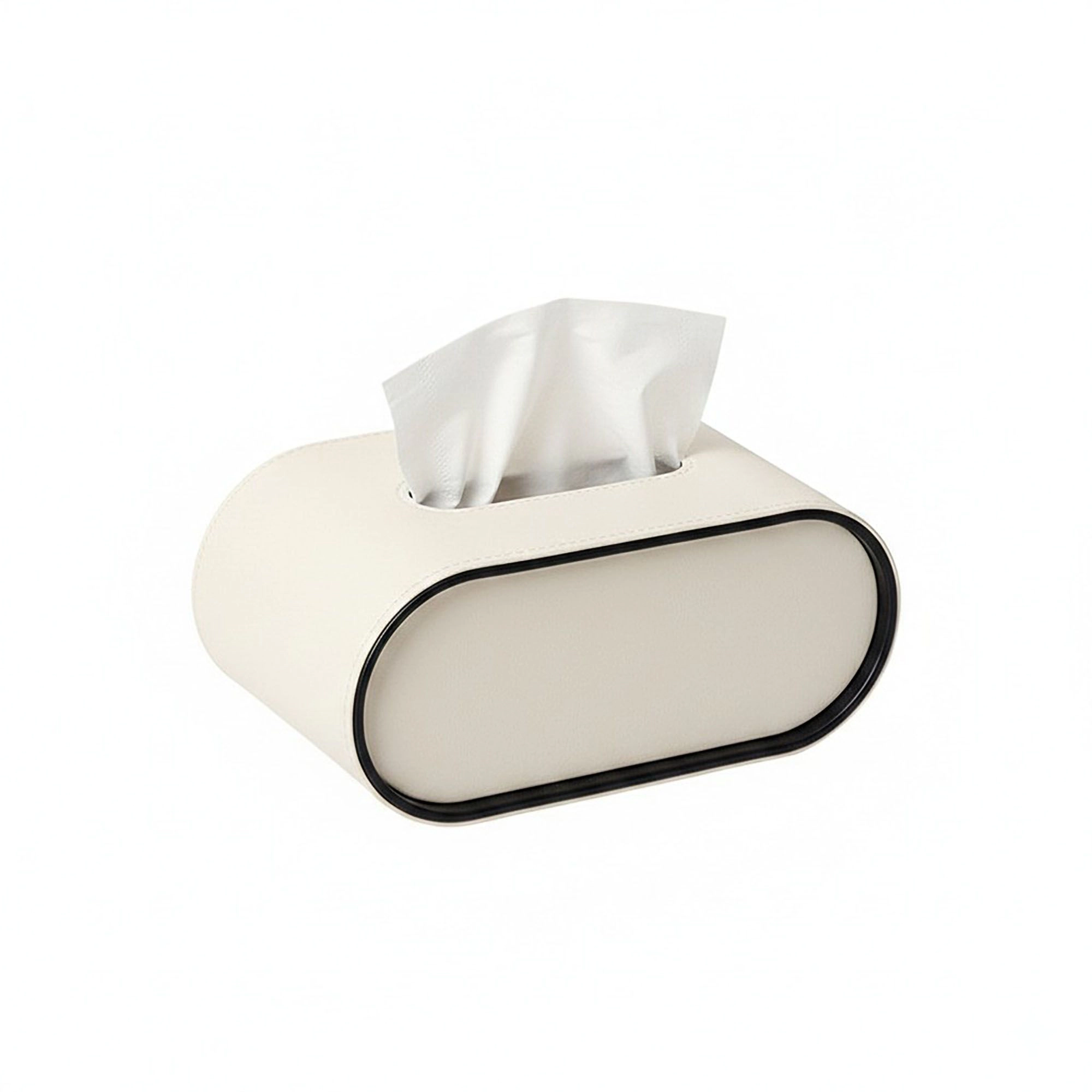 Alilang Unisex Rounded Minimalist Tissue Box Cover with Smooth Contoured Design