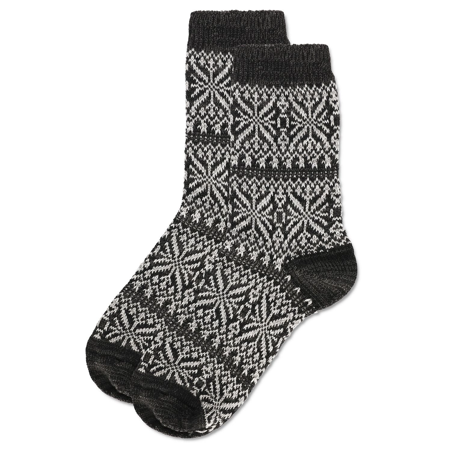 MeMoi Women's Traditional Cozy Snowflake Crew Socks
