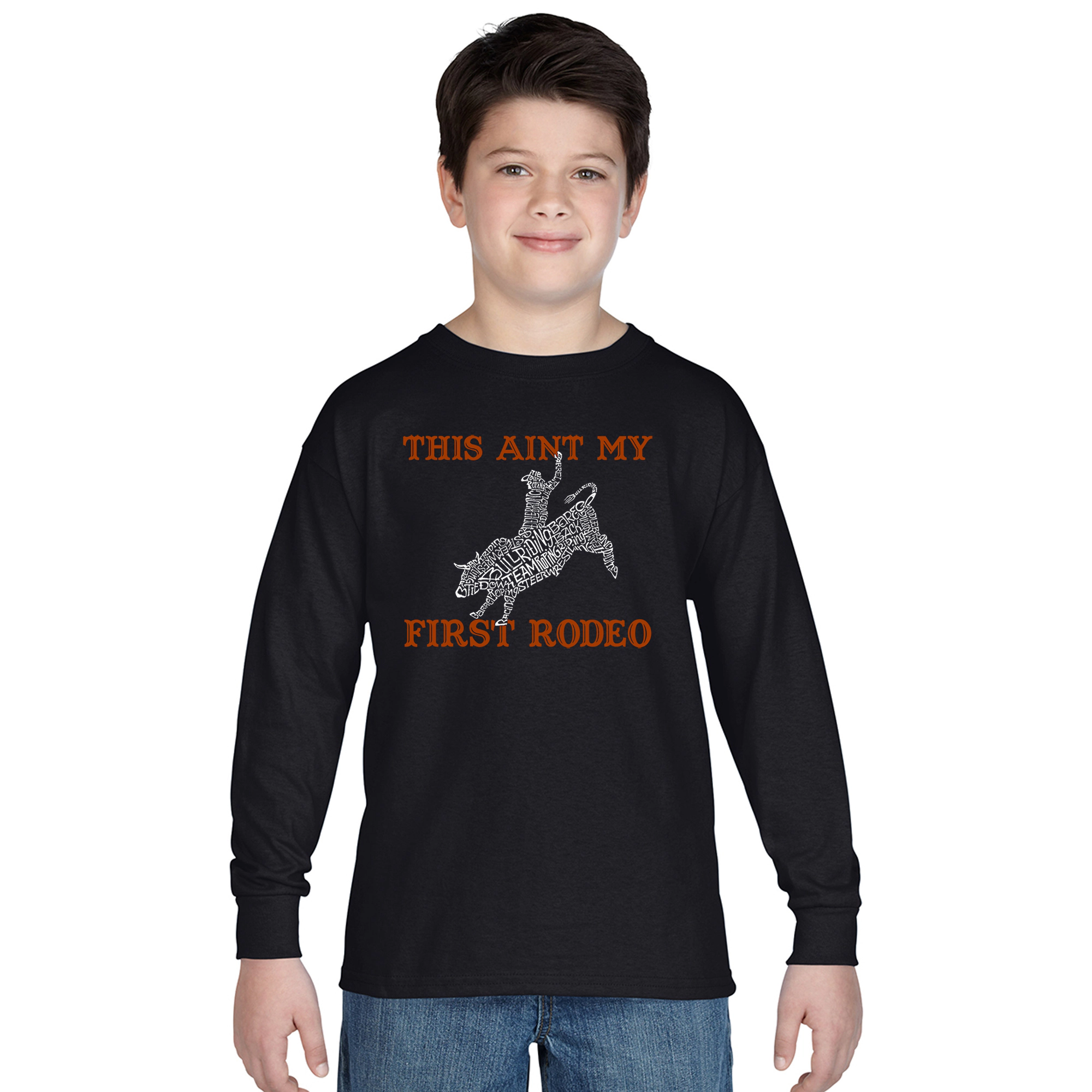 LA Pop Art Boys Long Sleeve T-Shirt -  This Aint My First Rodeo