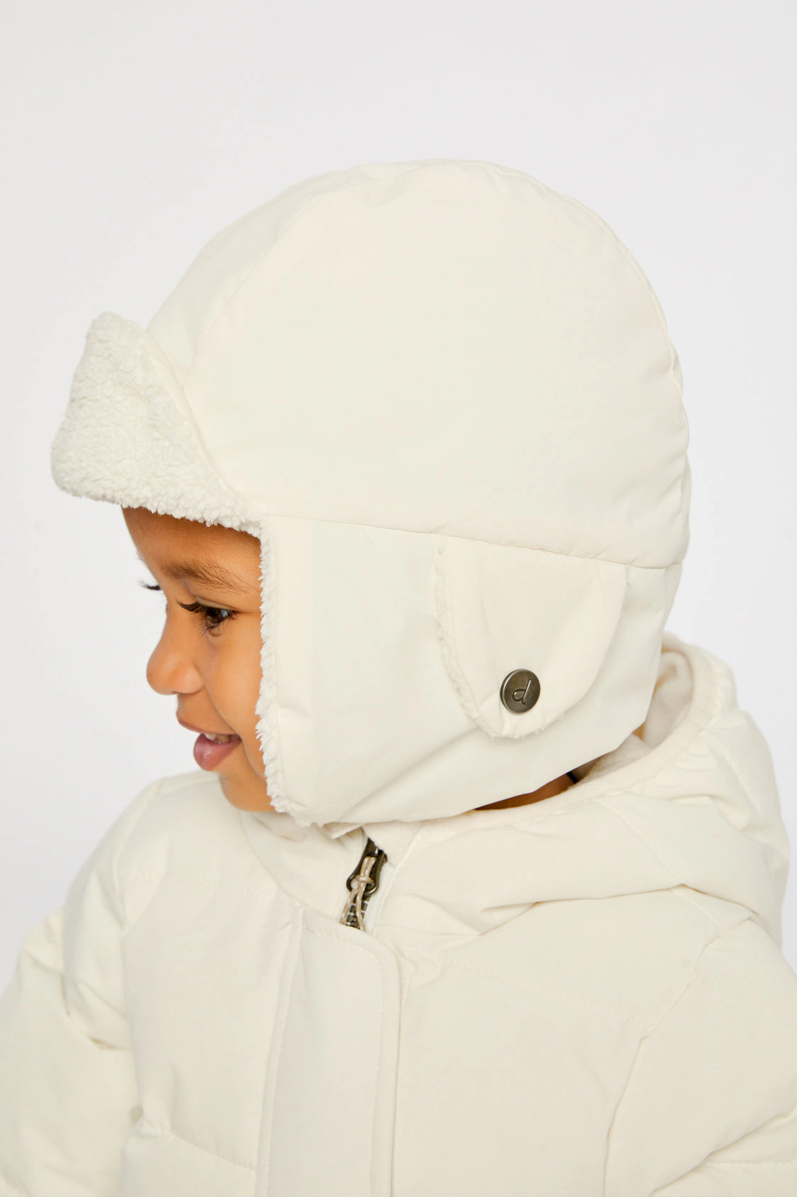 Deux par Unisex Faux Fur-Trimmed Chapka with Ear Flaps and Chin Strap