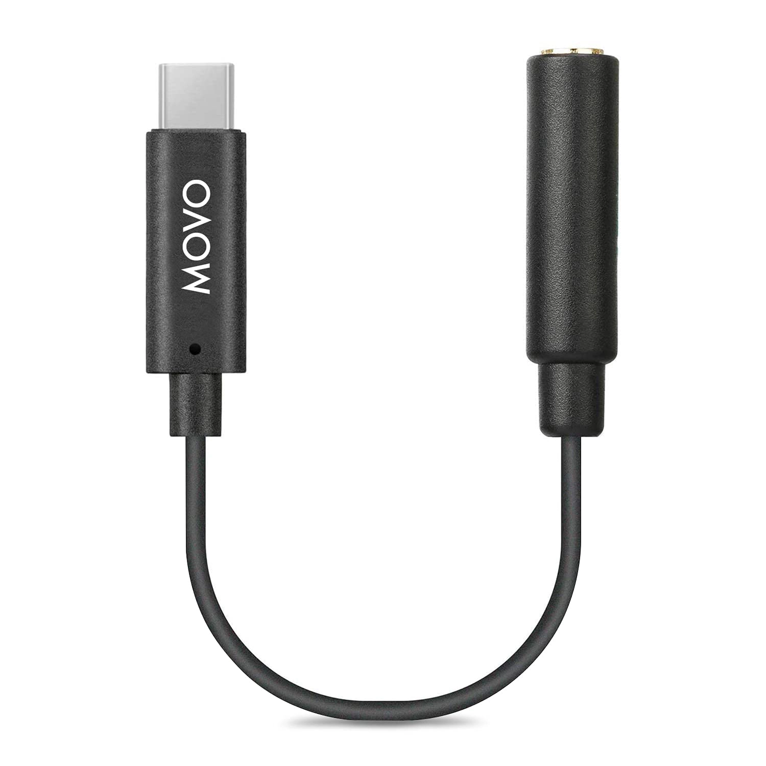 Movo UCMA-2 3.5mm to USB-C Audio Jack Adapter - 3.5mm TRRS to Type-C Connector for Android, GoPro Mic, iPad Pro Adapter