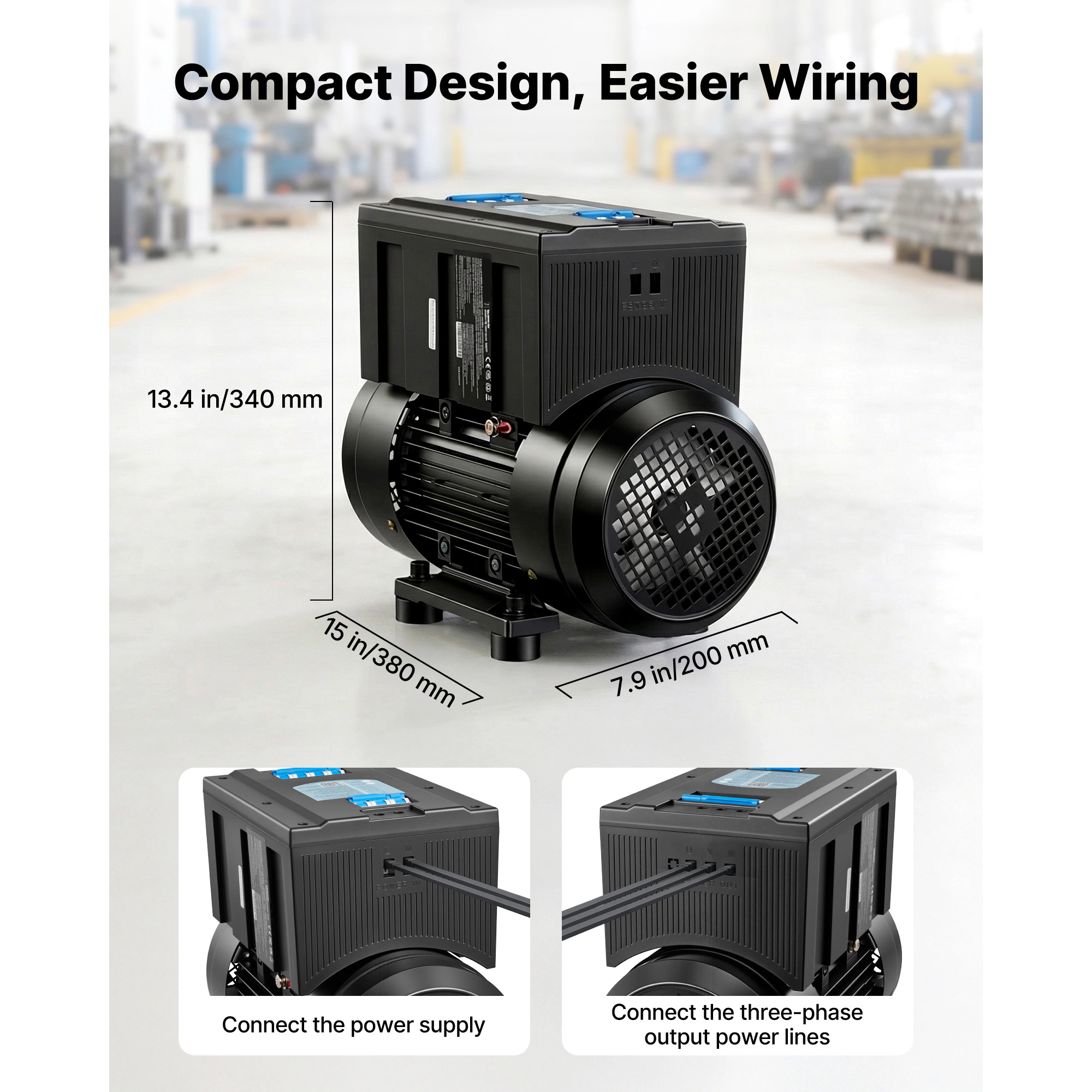 HONGGE Single Phase to 3-Phase Rotary Converter