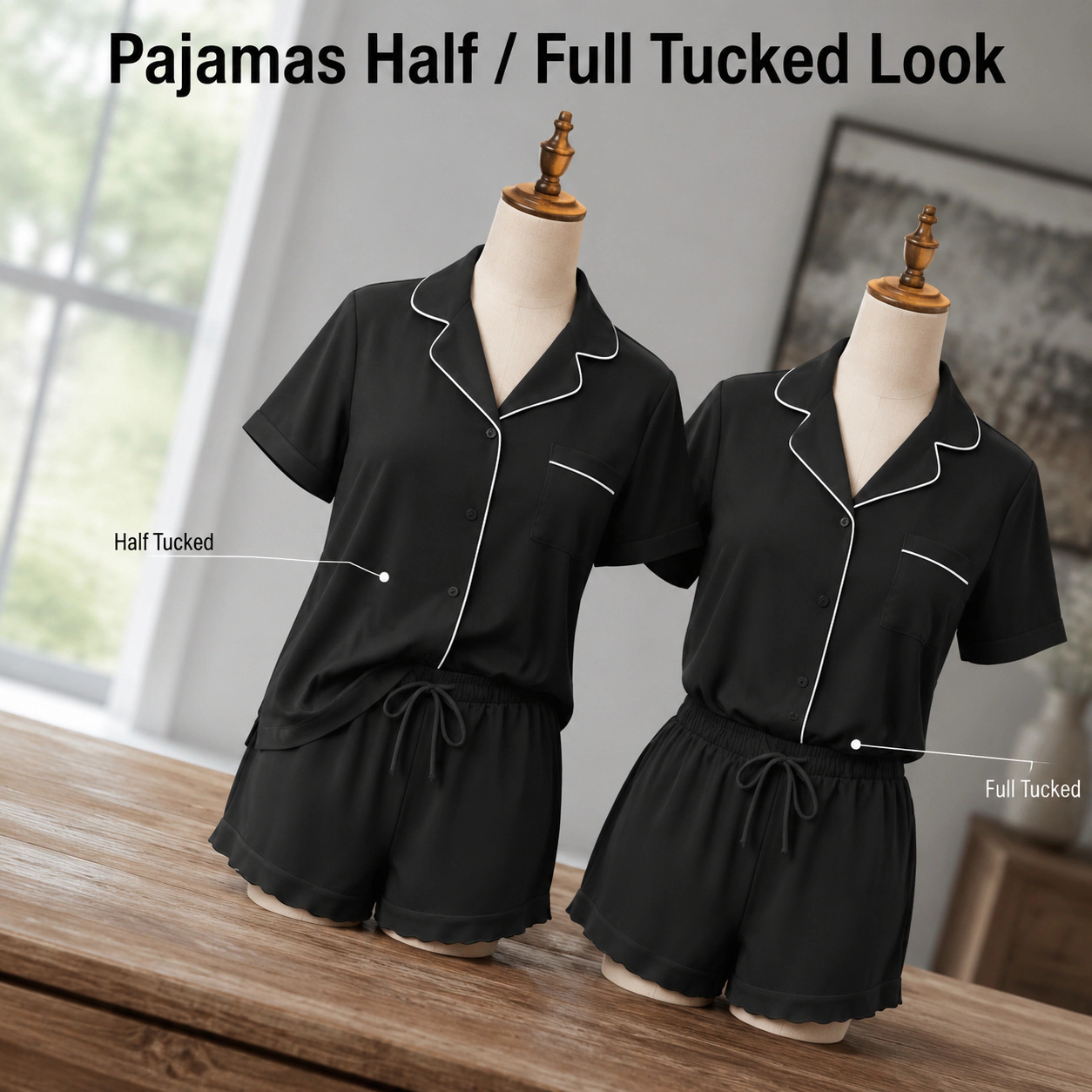 WZK Womens 4-Piece Soft Ruffle Shorts Cami Top Loungewear Pajama Set