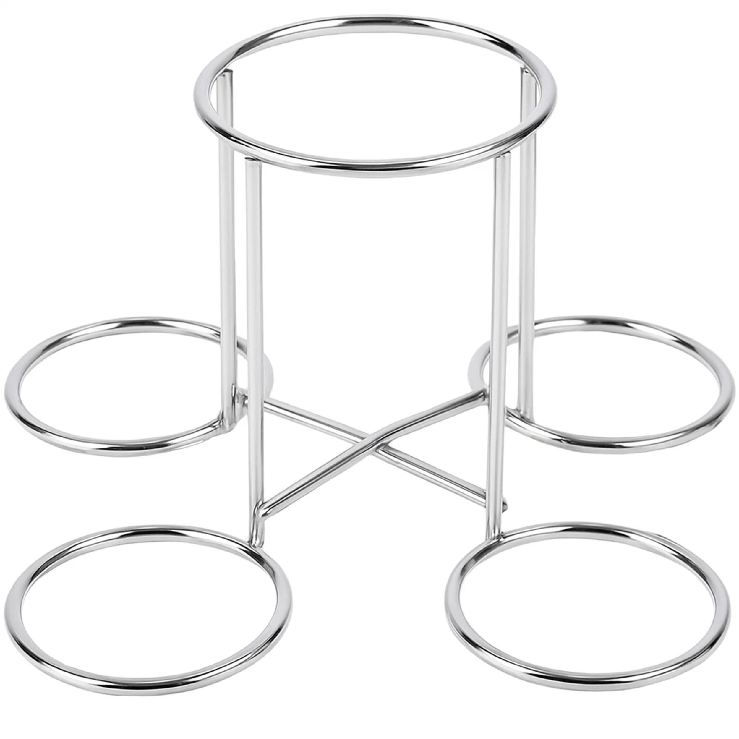Home Collection Pack of 2 Beer Can Chicken Roaster Racks Chrome BBQ & Oven Stands