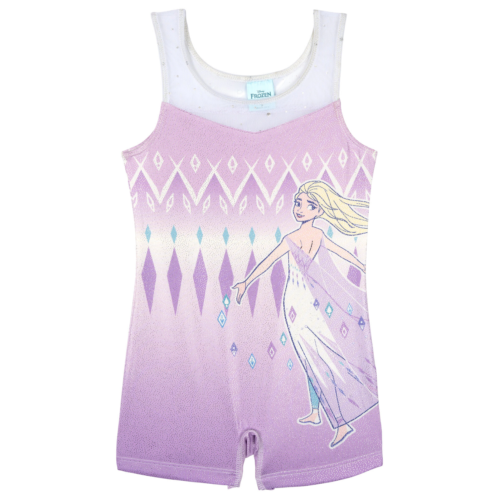 Disney Girls' Sleeveless Gymnastics One Piece Romper