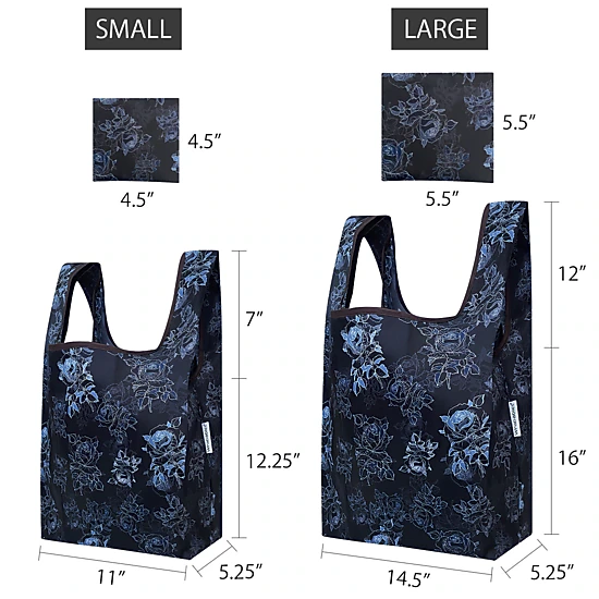 Wrapables JoliBag Collection Reusable Grocery Shopping Bag, (Set of 2 ...