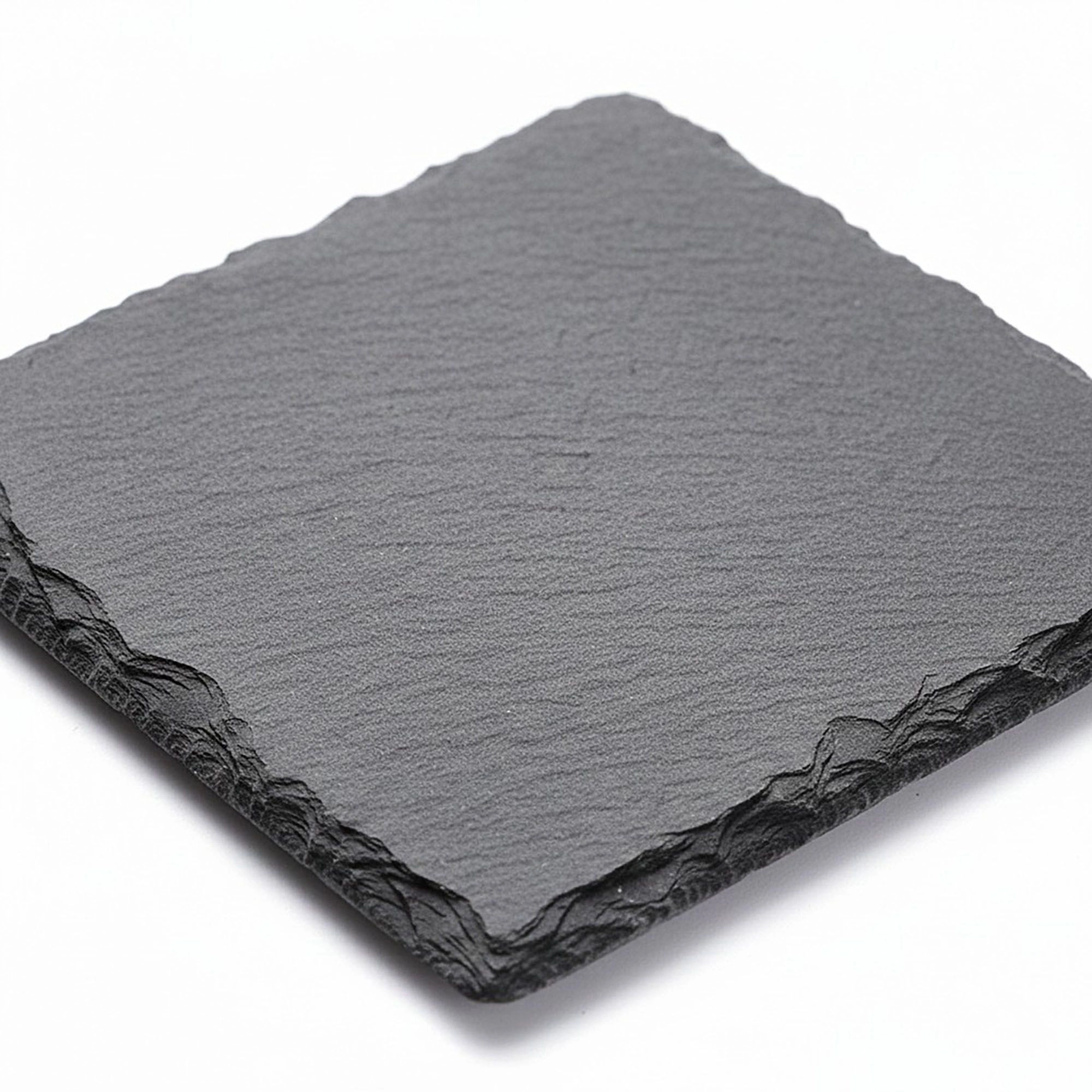 Alilang Unisex Natural Slate Stone Coaster Set Assorted Round Square Heart Shapes