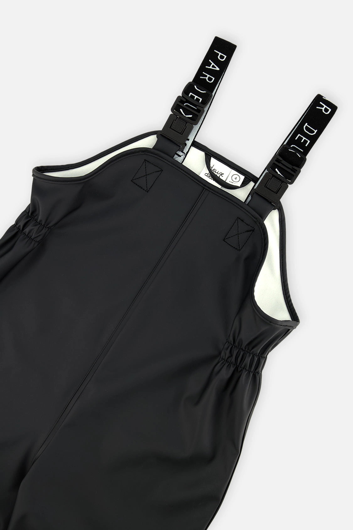 Deux par Unisex Adjustable Suspender Rain Overalls