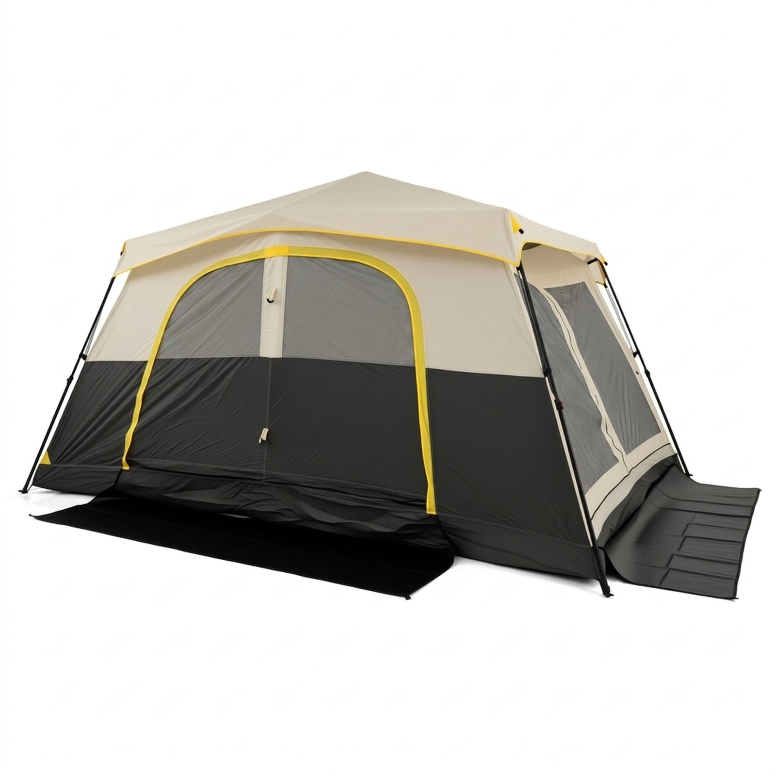 SUGIFT Beige 13-ft x 8.8-ft 10 Person Instant Cabin Camping Tent with Removable Rainfly and Carry Bag