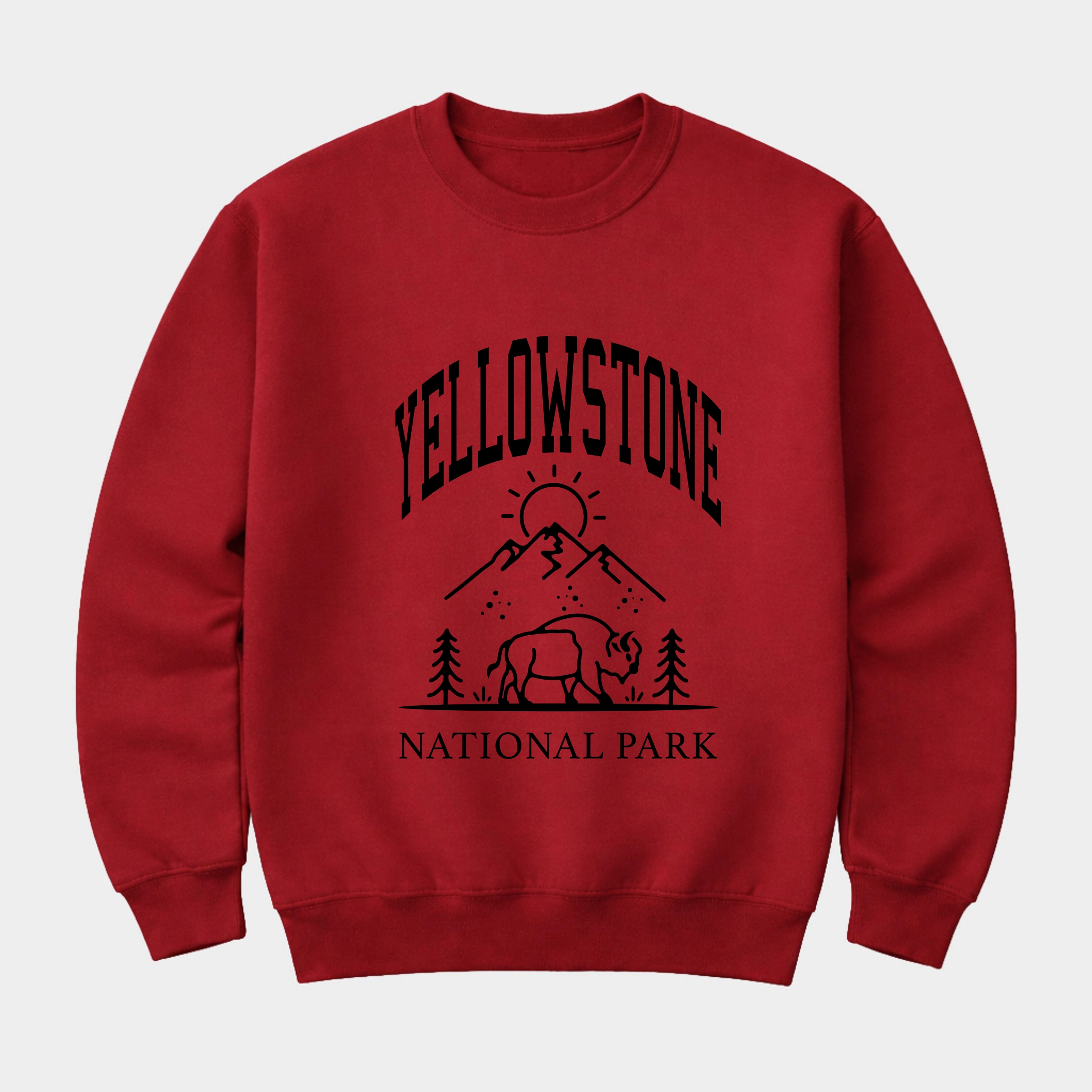 Simply Sage Market - Yellowstone National Park Mountain Men's Graphic Sweatshirt