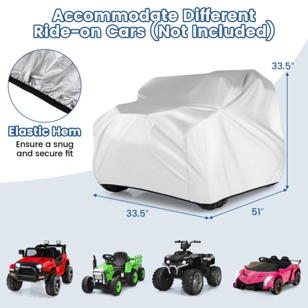 Hivvago (Only Cover) Kids Car Cover for Power Ride-On Toy Car with Storage Bag