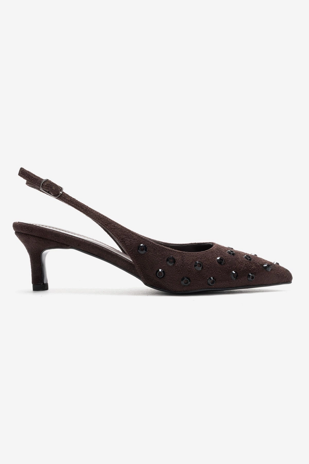 Prologue Shoes Womens Lorex Embellished Stiletto Slingback Pump